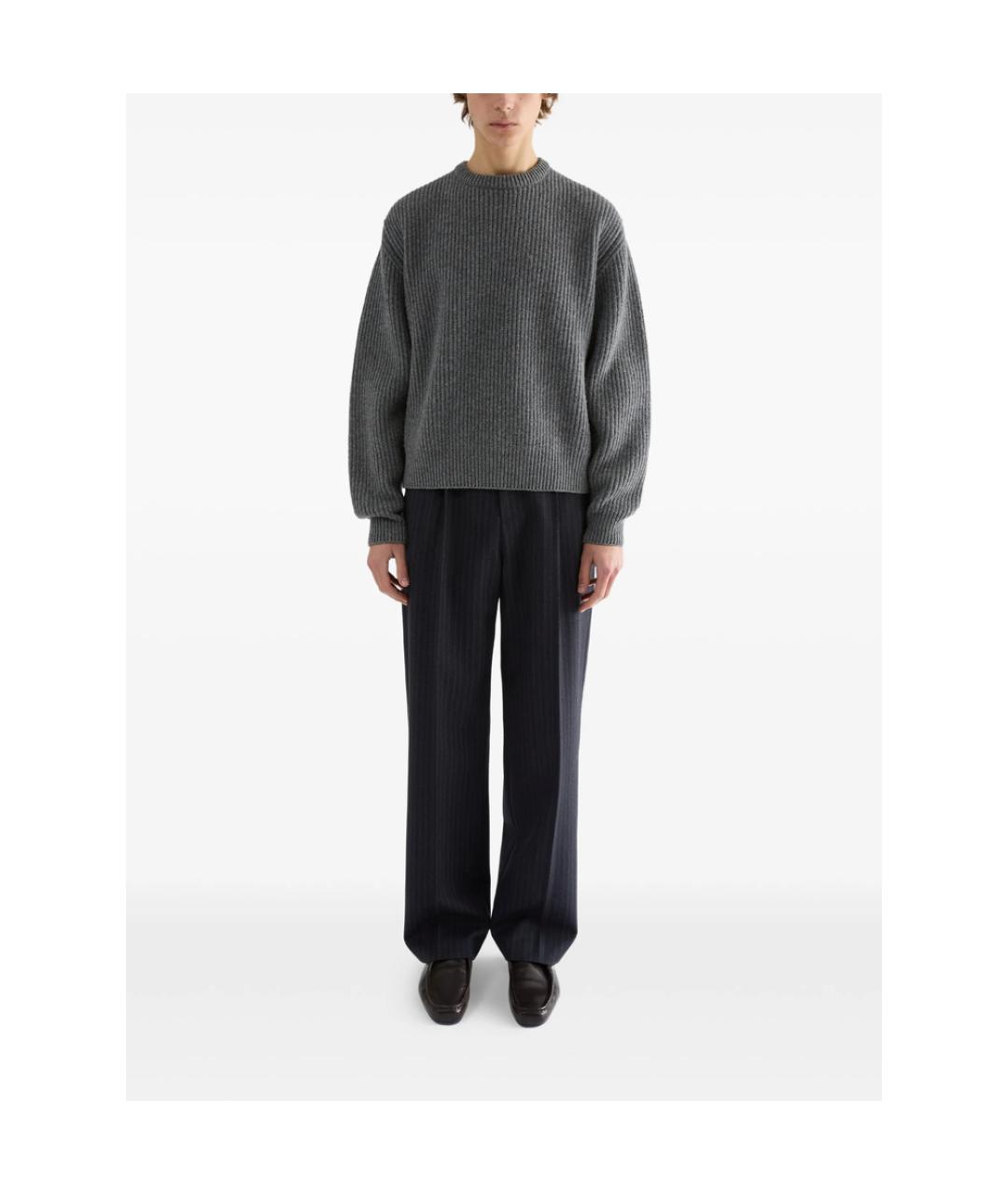 JIL SANDER Серый шерстяной джемпер / свитер, фото 3