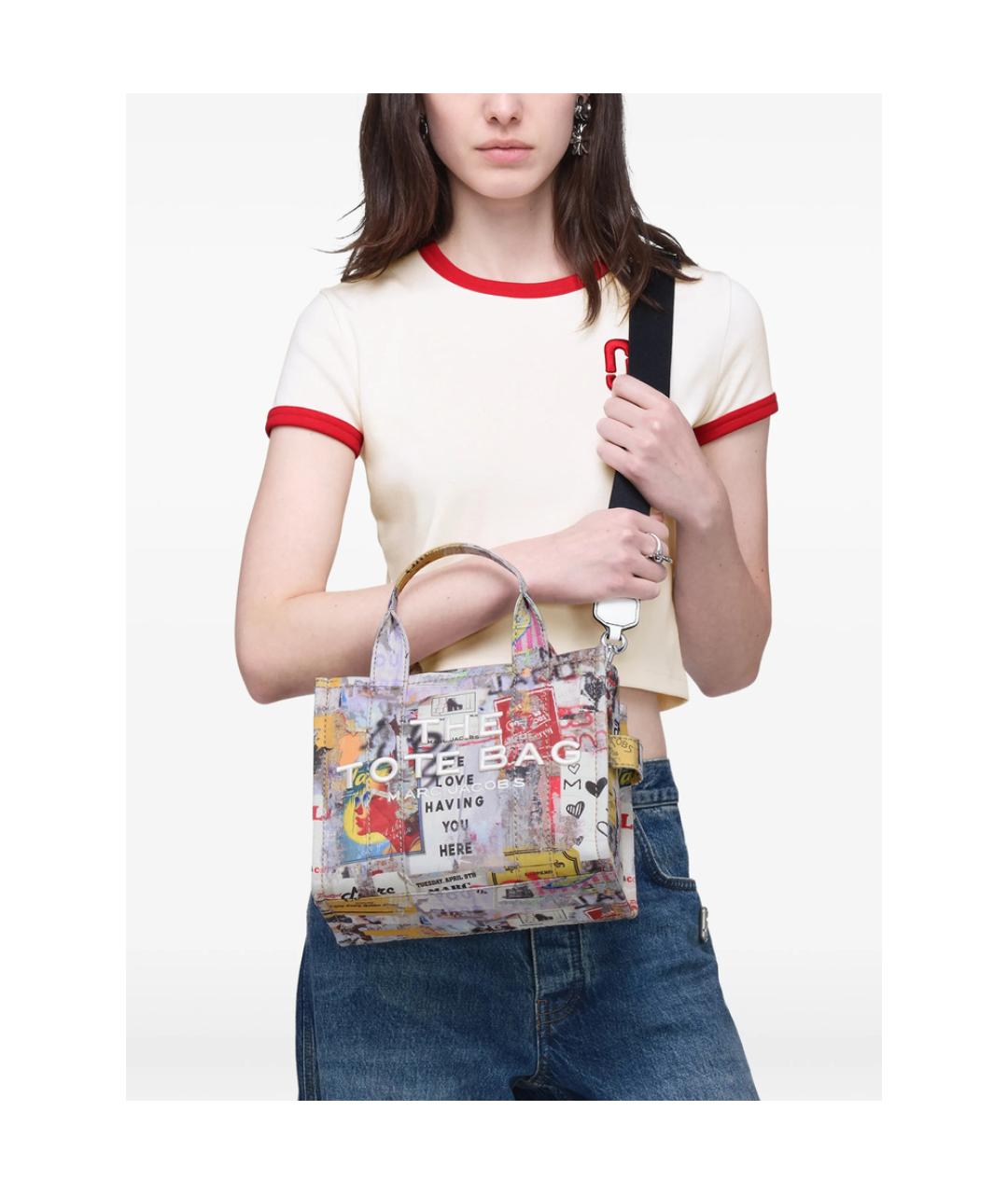 MARC JACOBS Белая хлопковая сумка тоут, фото 5