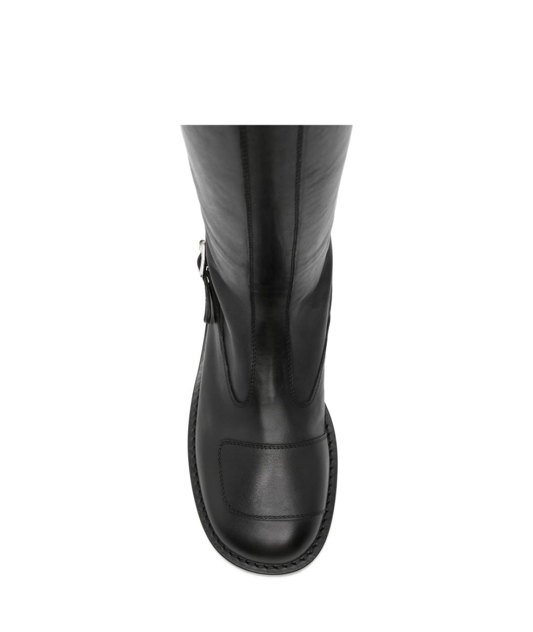 ANN DEMEULEMEESTER Черные кожаные высокие ботинки, фото 4