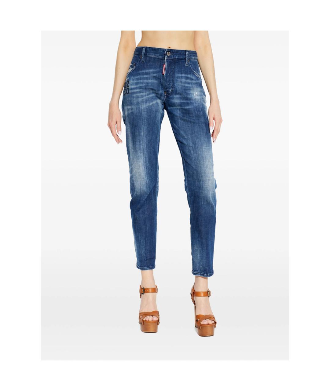 DSQUARED2 Синие хлопковые повседневные брюки, фото 3