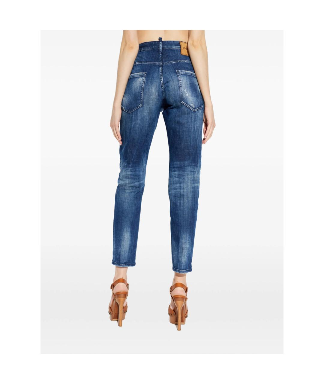 DSQUARED2 Синие хлопковые повседневные брюки, фото 4