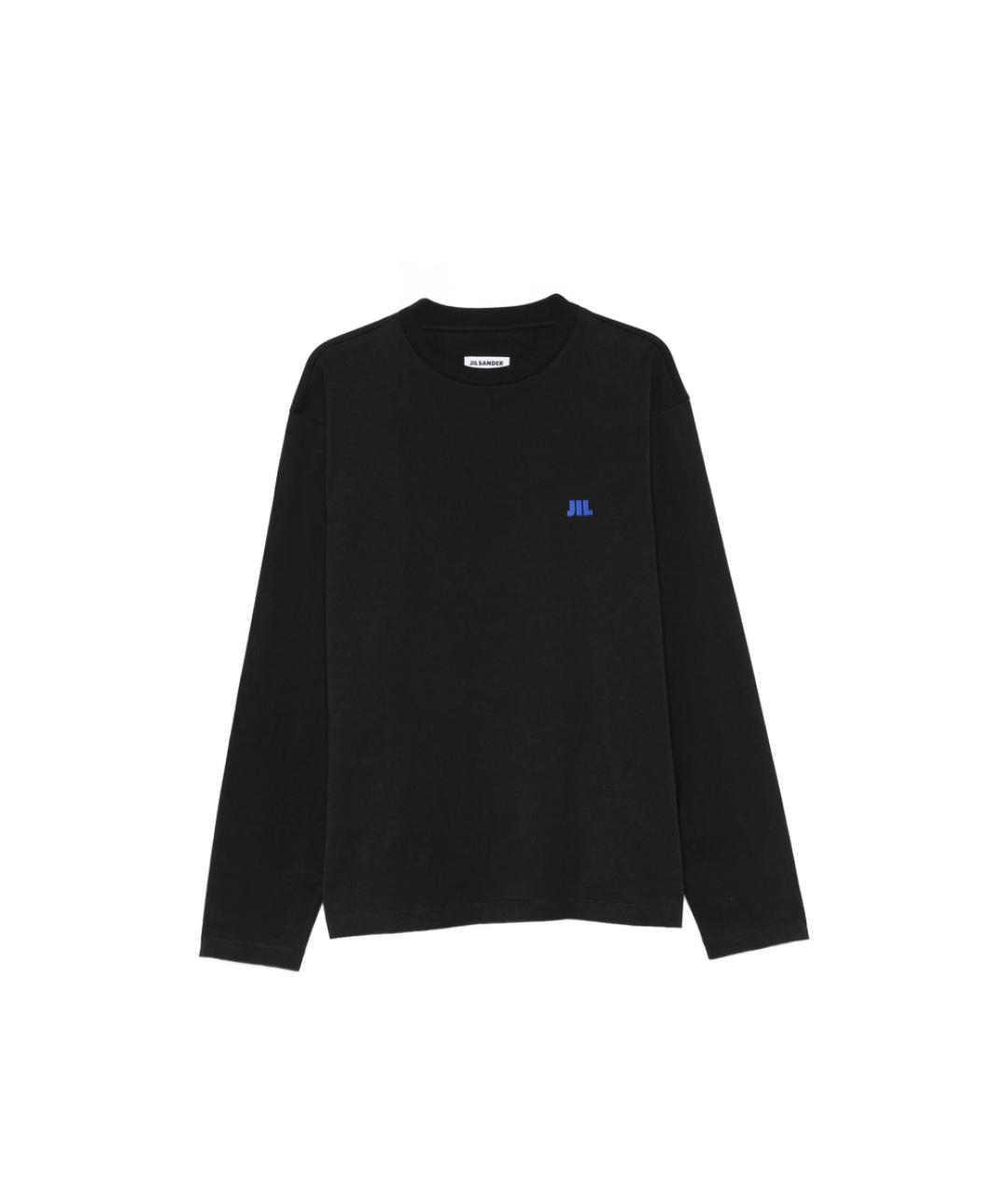 JIL SANDER Черная хлопковая футболка, фото 1