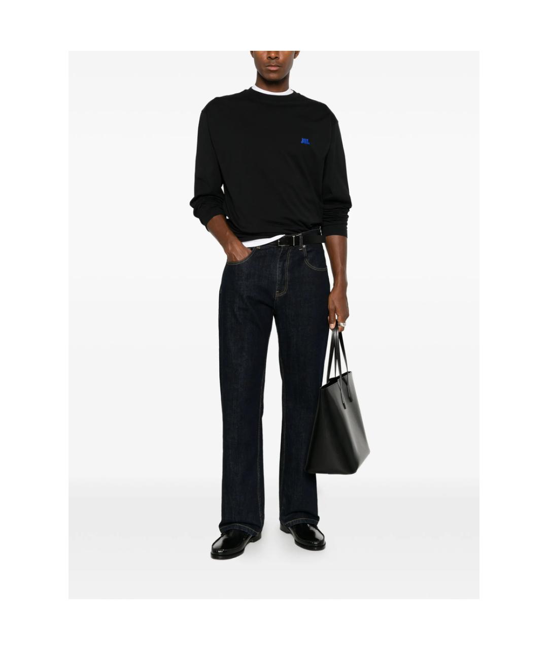 JIL SANDER Черная хлопковая футболка, фото 3
