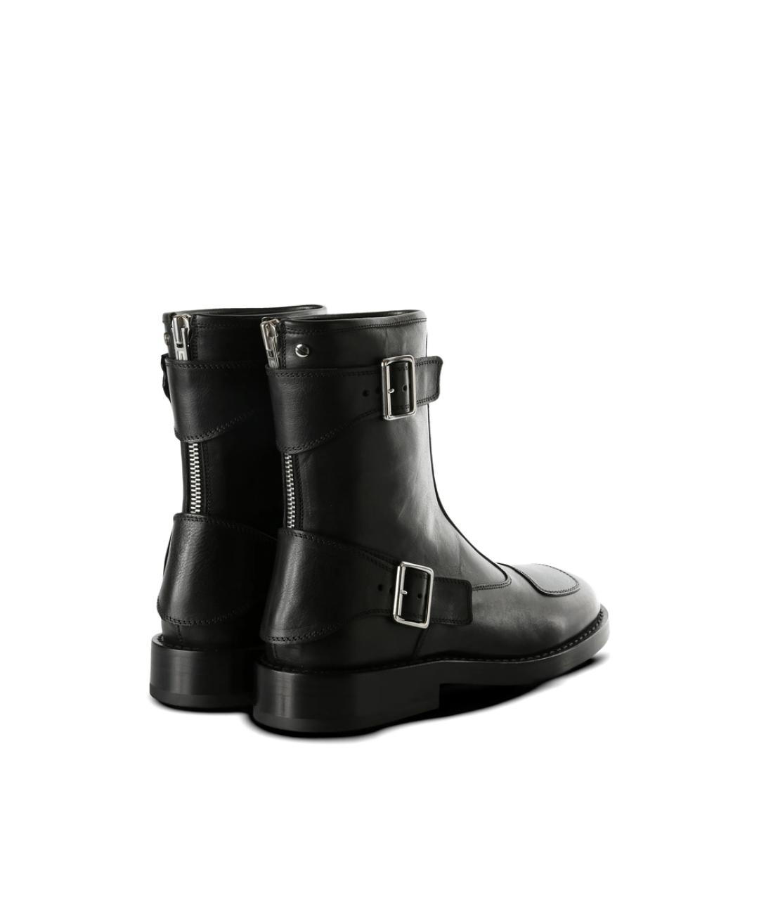 ANN DEMEULEMEESTER Черные кожаные высокие ботинки, фото 2