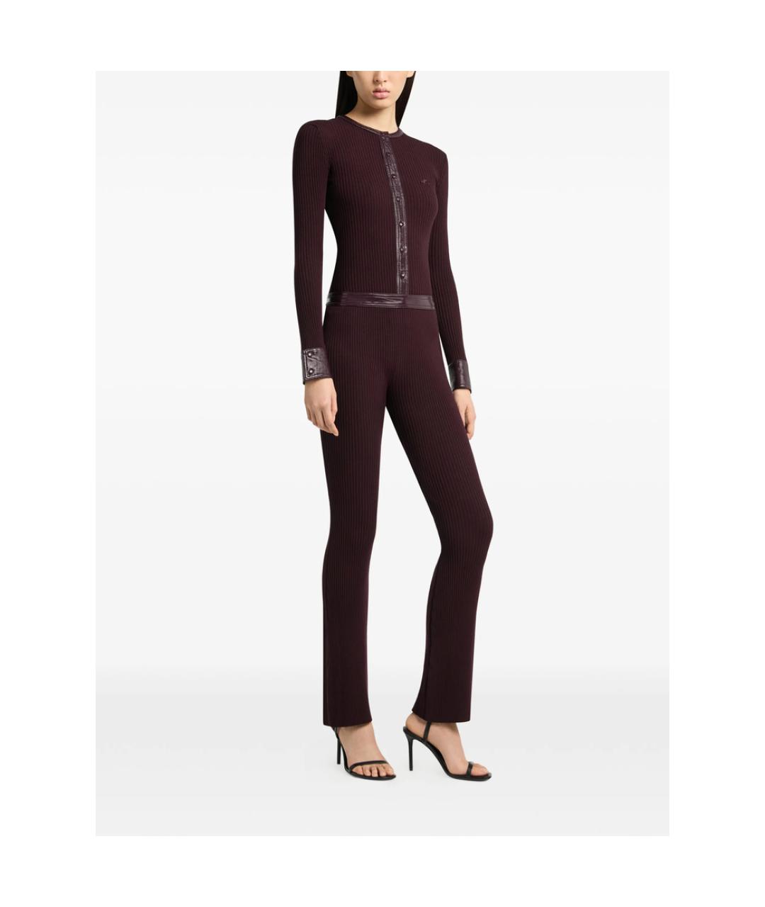 COURREGES Бордовый полиэстеровый кардиган, фото 2