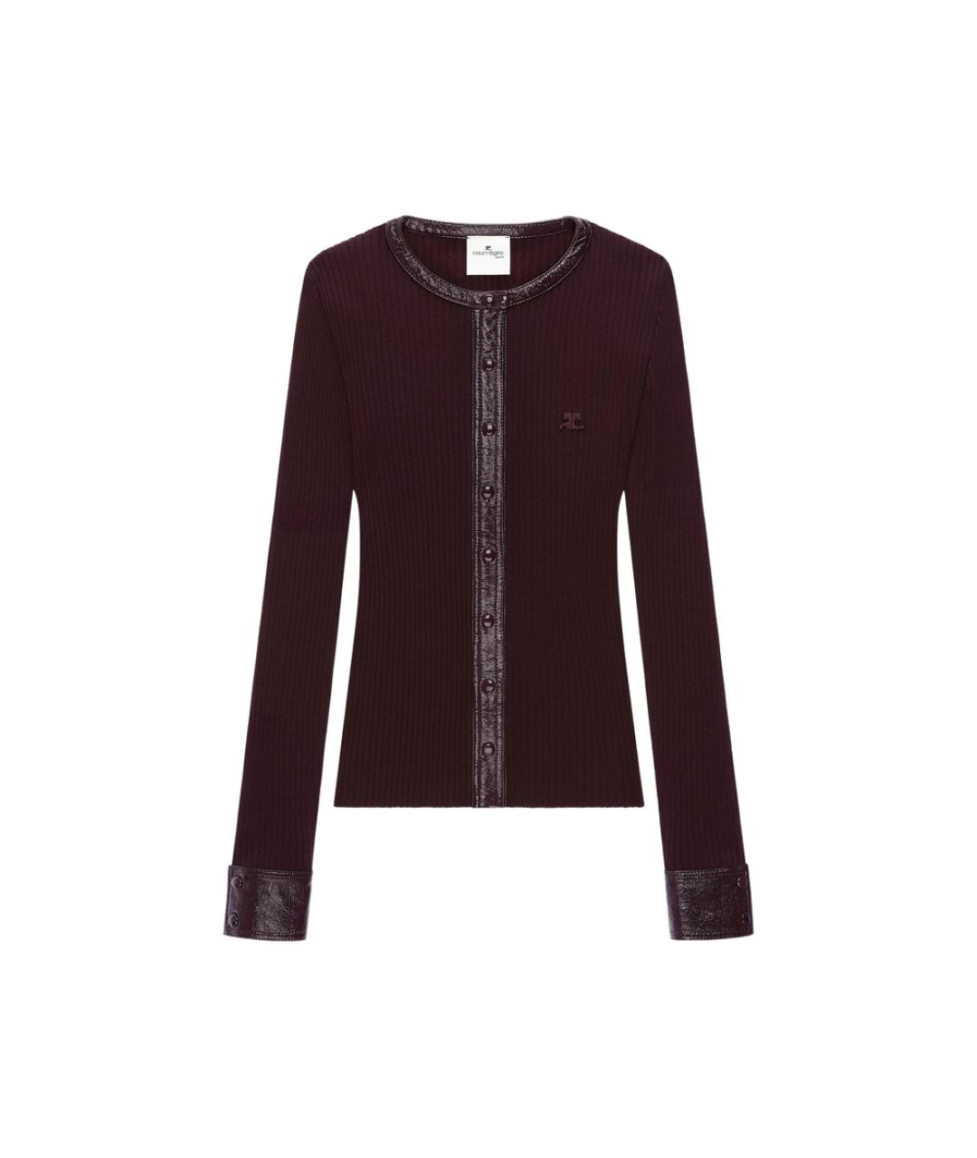 COURREGES Бордовый полиэстеровый кардиган, фото 1