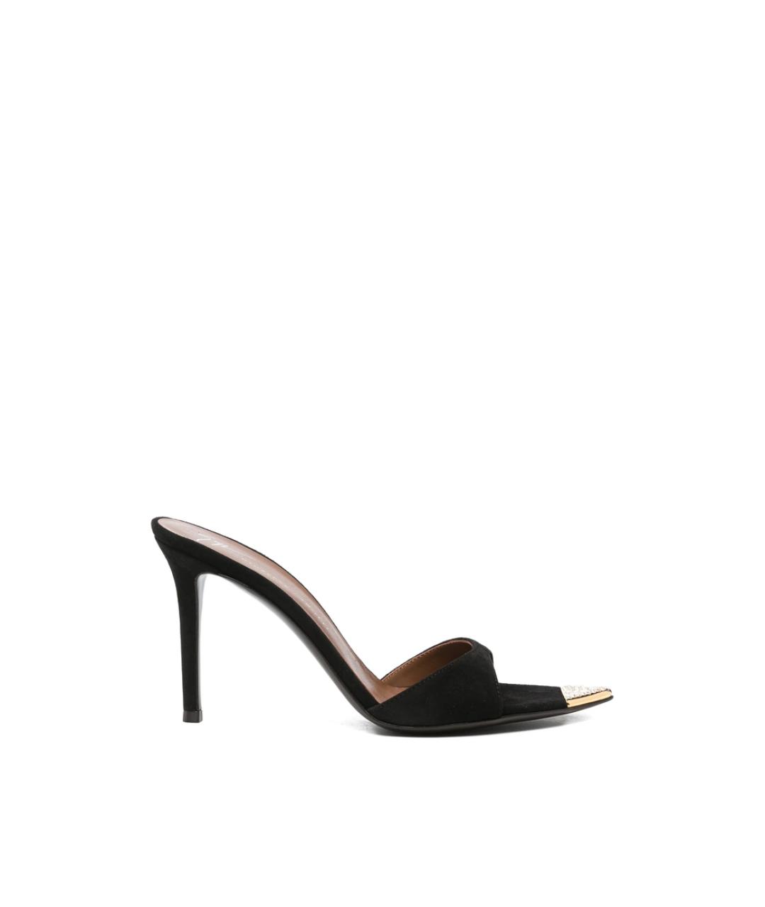 GIUSEPPE ZANOTTI DESIGN Черные замшевые мюли, фото 1