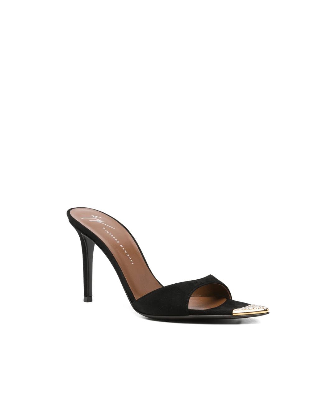 GIUSEPPE ZANOTTI DESIGN Черные замшевые мюли, фото 4