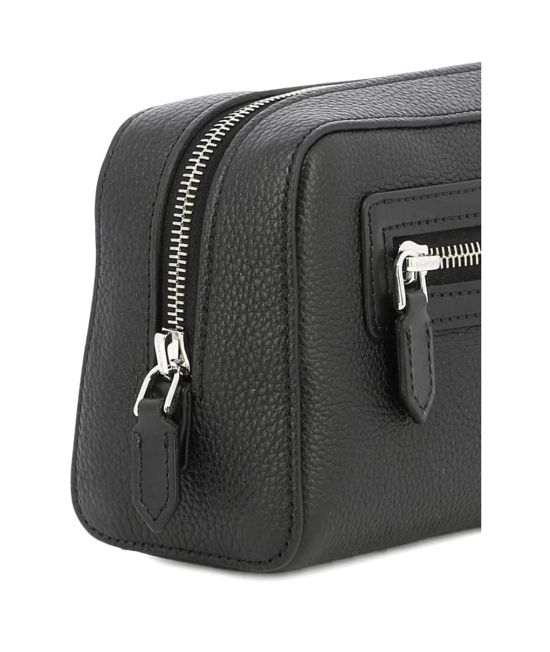 TOM FORD Черный кожаный чемодан, фото 3