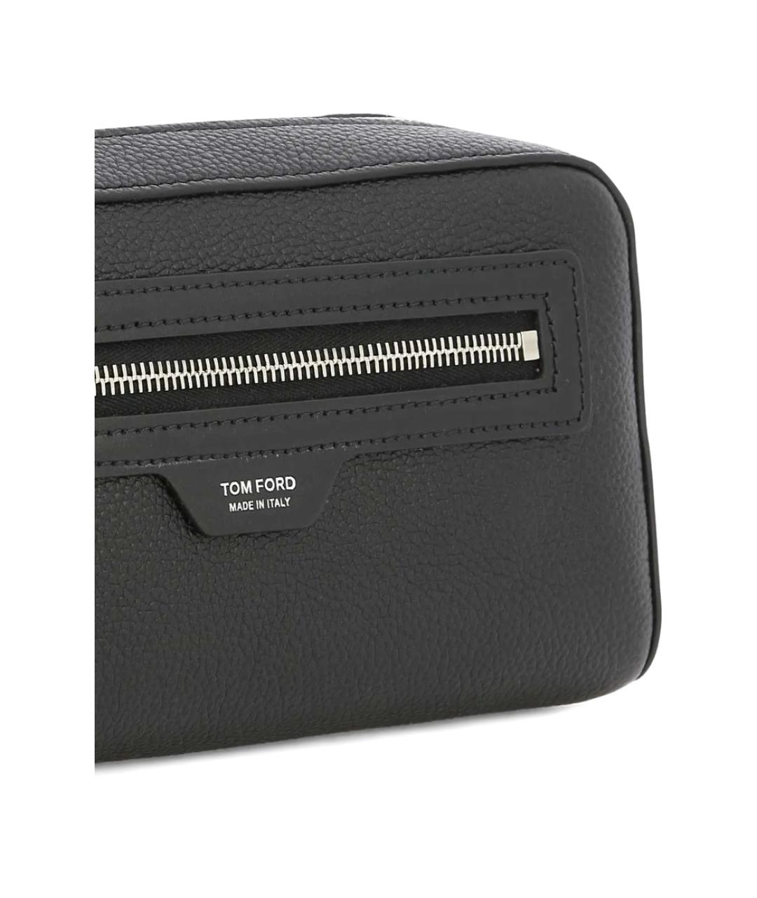 TOM FORD Черный кожаный чемодан, фото 2