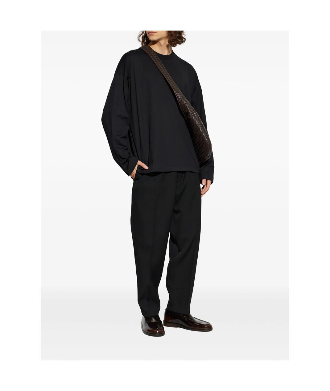 JIL SANDER Черная хлопковая футболка, фото 2