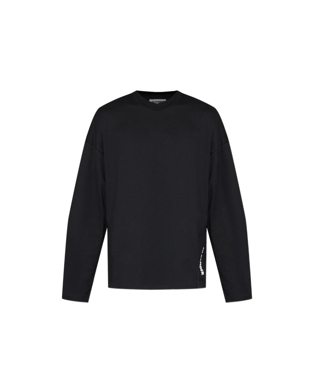 JIL SANDER Черная хлопковая футболка, фото 1
