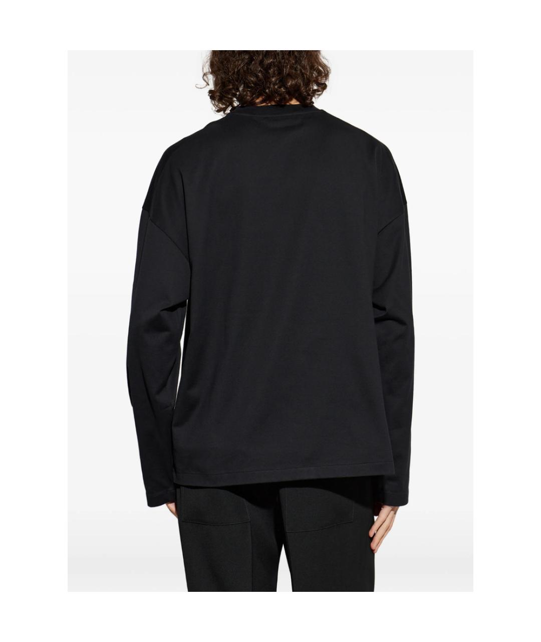 JIL SANDER Черная хлопковая футболка, фото 4
