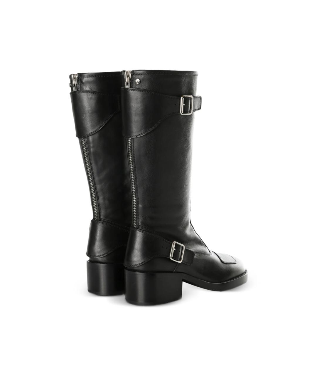 ANN DEMEULEMEESTER Черные кожаные сапоги, фото 2