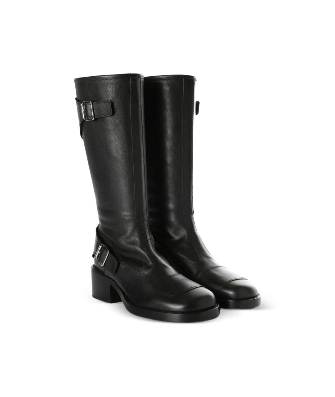 ANN DEMEULEMEESTER Черные кожаные сапоги, фото 3