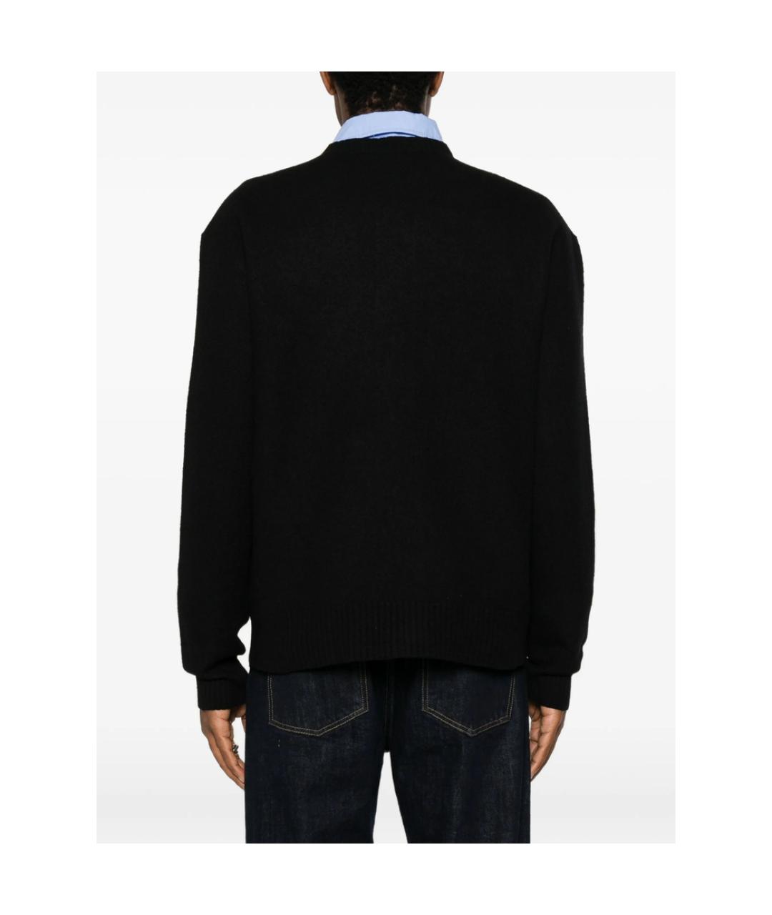 JIL SANDER Черный шерстяной кардиган, фото 5