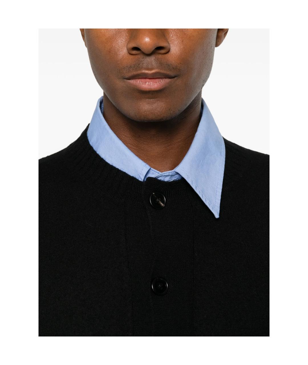 JIL SANDER Черный шерстяной кардиган, фото 2