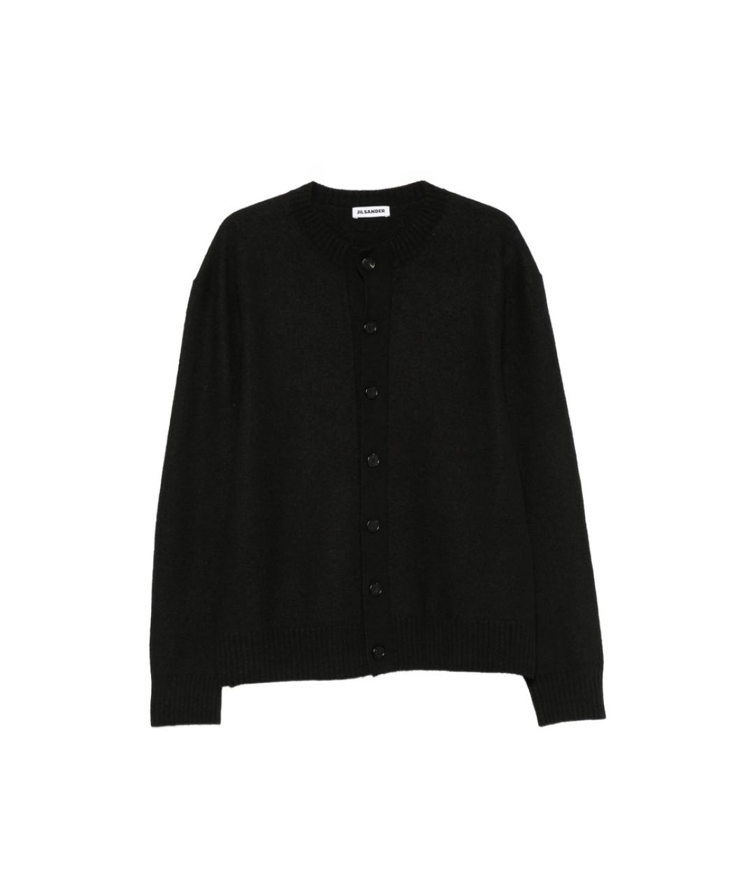 JIL SANDER Черный шерстяной кардиган, фото 1