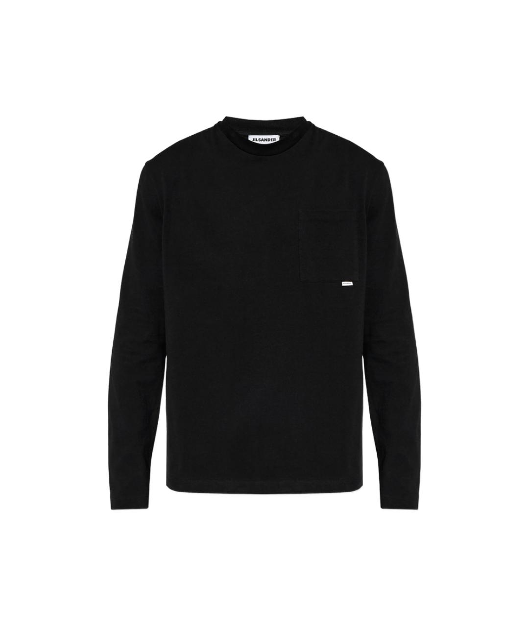 JIL SANDER Черная хлопковая футболка, фото 1