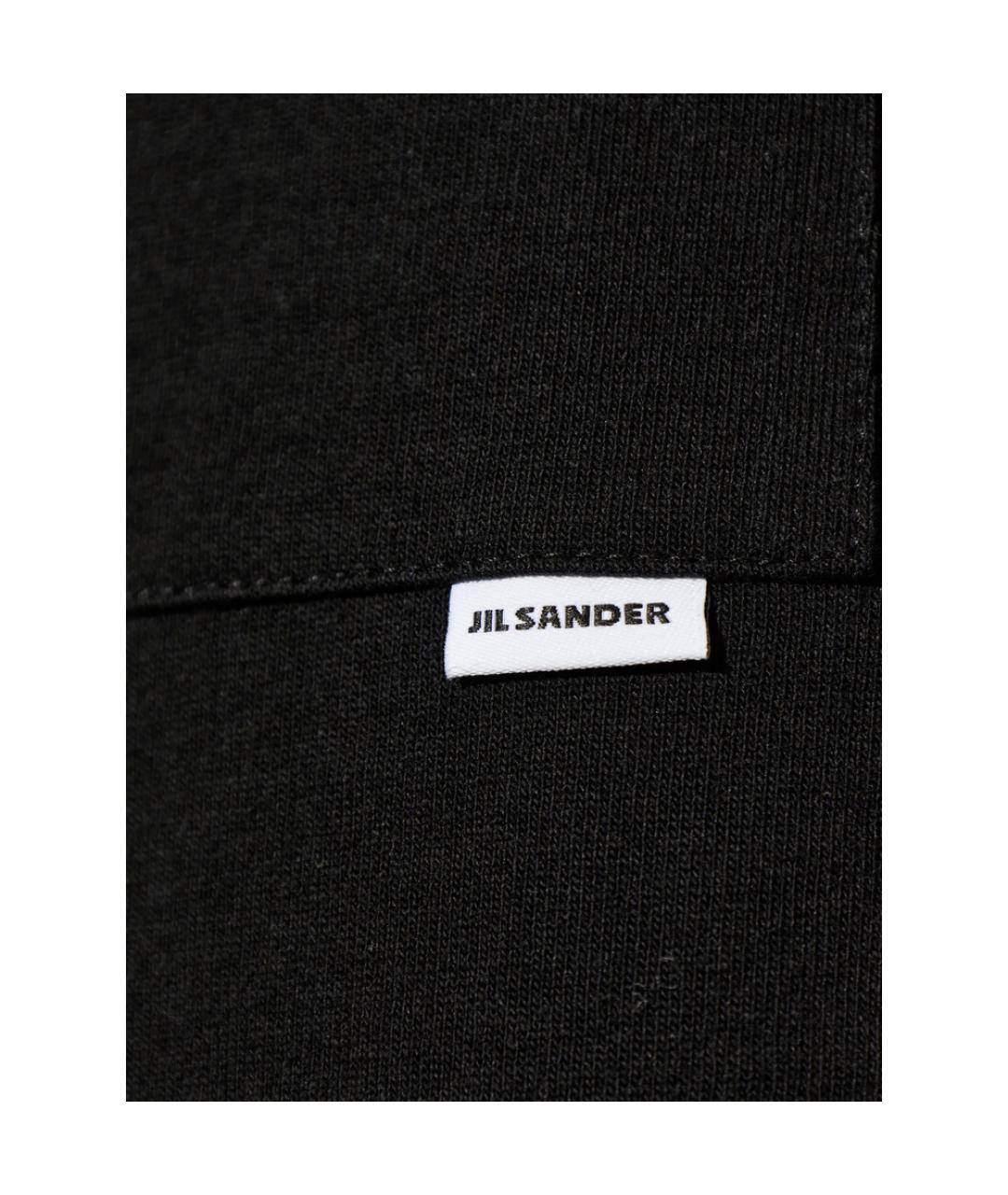 JIL SANDER Черная хлопковая футболка, фото 5