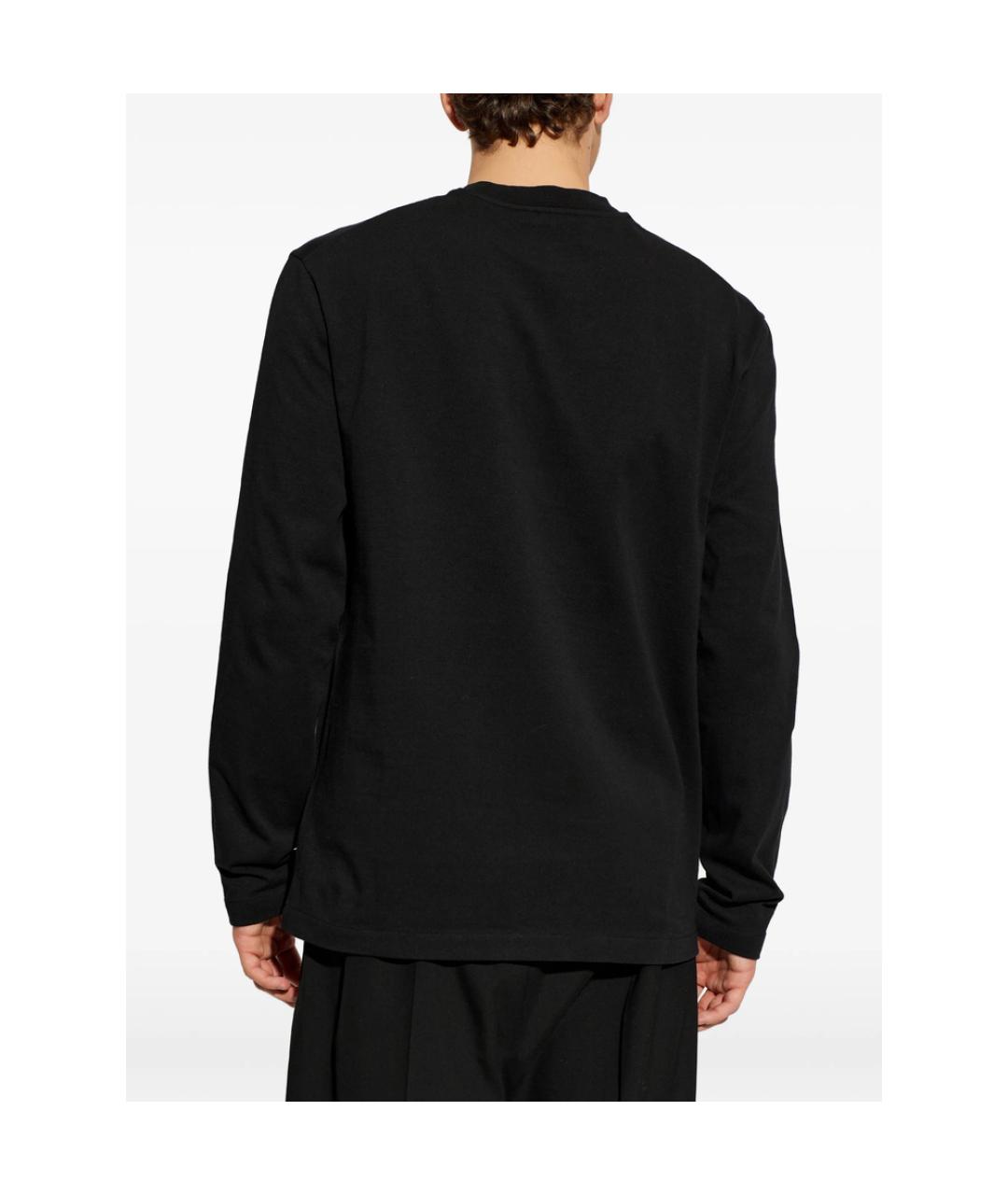 JIL SANDER Черная хлопковая футболка, фото 3