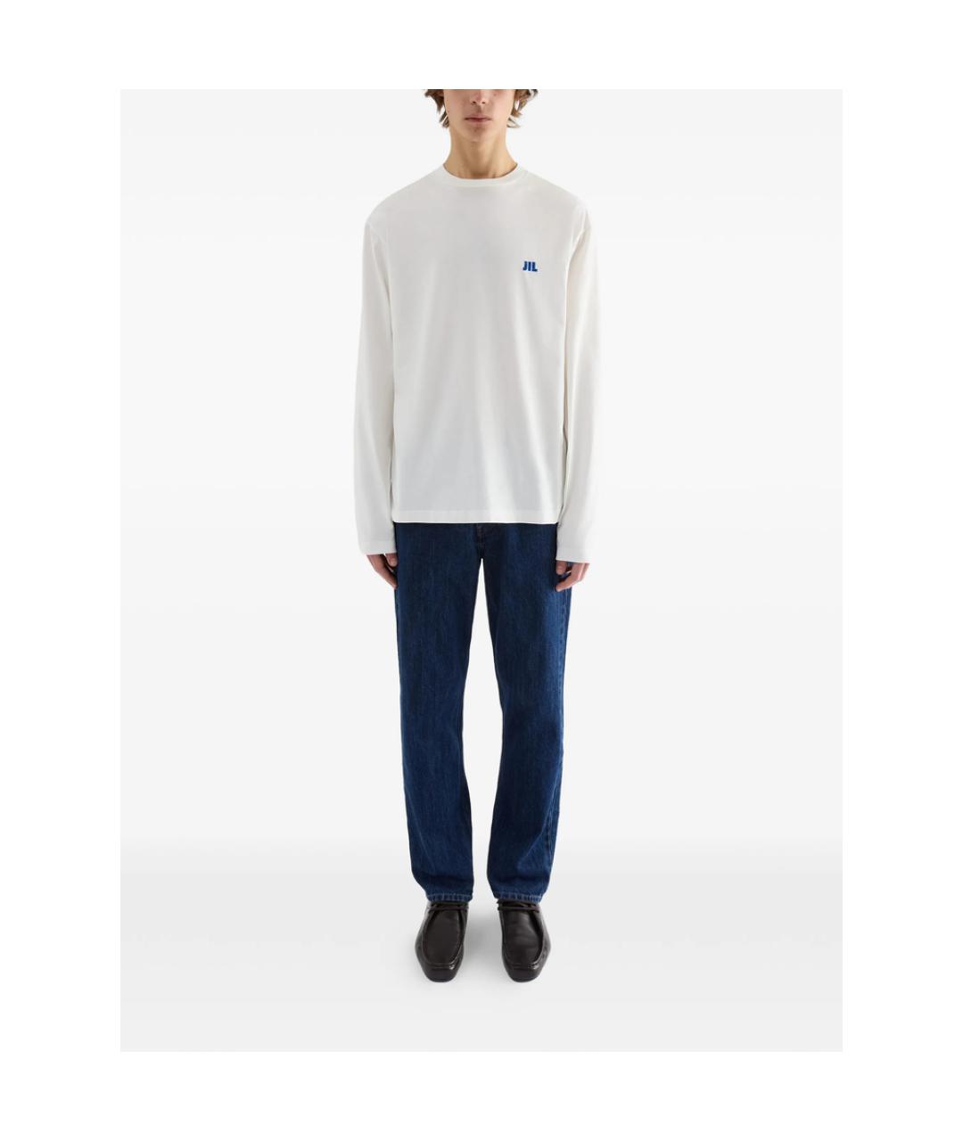 JIL SANDER Белая хлопковая футболка, фото 3