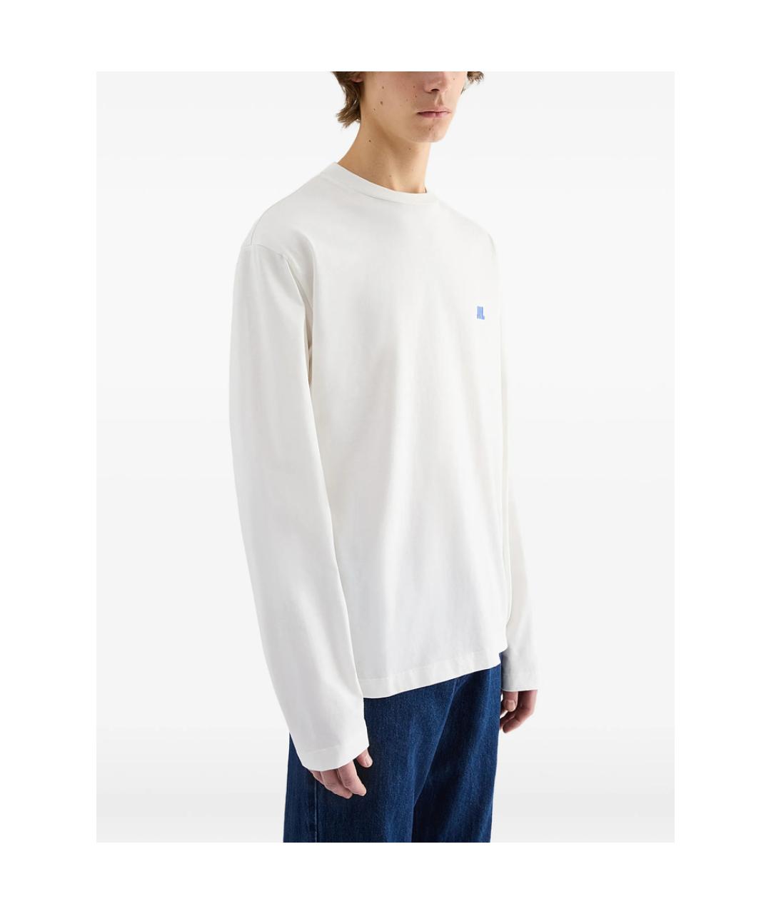 JIL SANDER Белая хлопковая футболка, фото 2