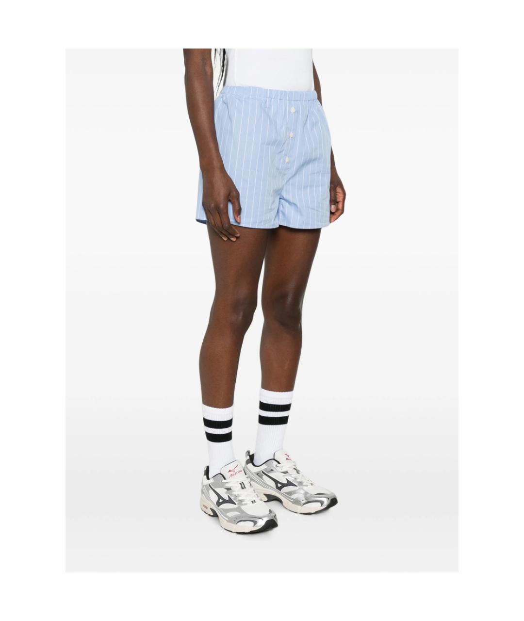SPORTY AND RICH Голубые хлопковые шорты, фото 5