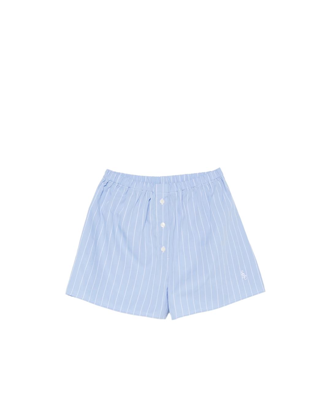 SPORTY AND RICH Голубые хлопковые шорты, фото 1