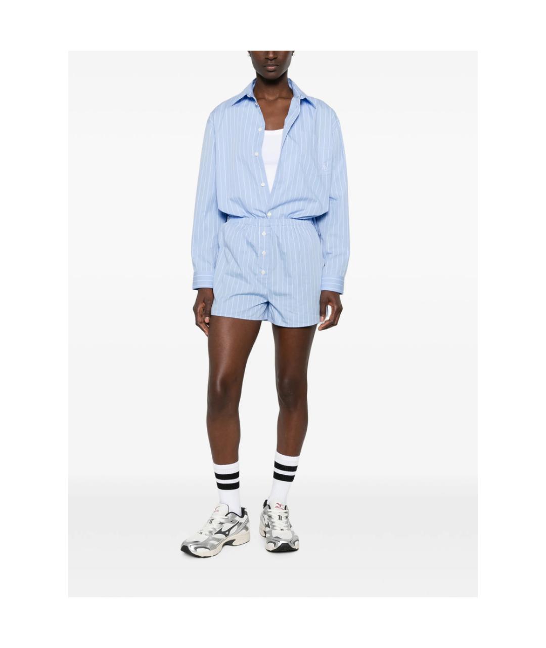 SPORTY AND RICH Голубая хлопковая рубашка, фото 2