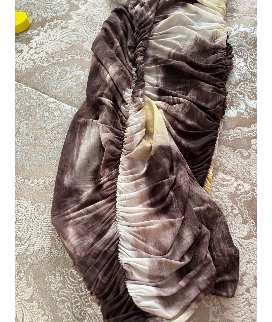 CELINE Коричневое вискозное повседневное платье, фото 3