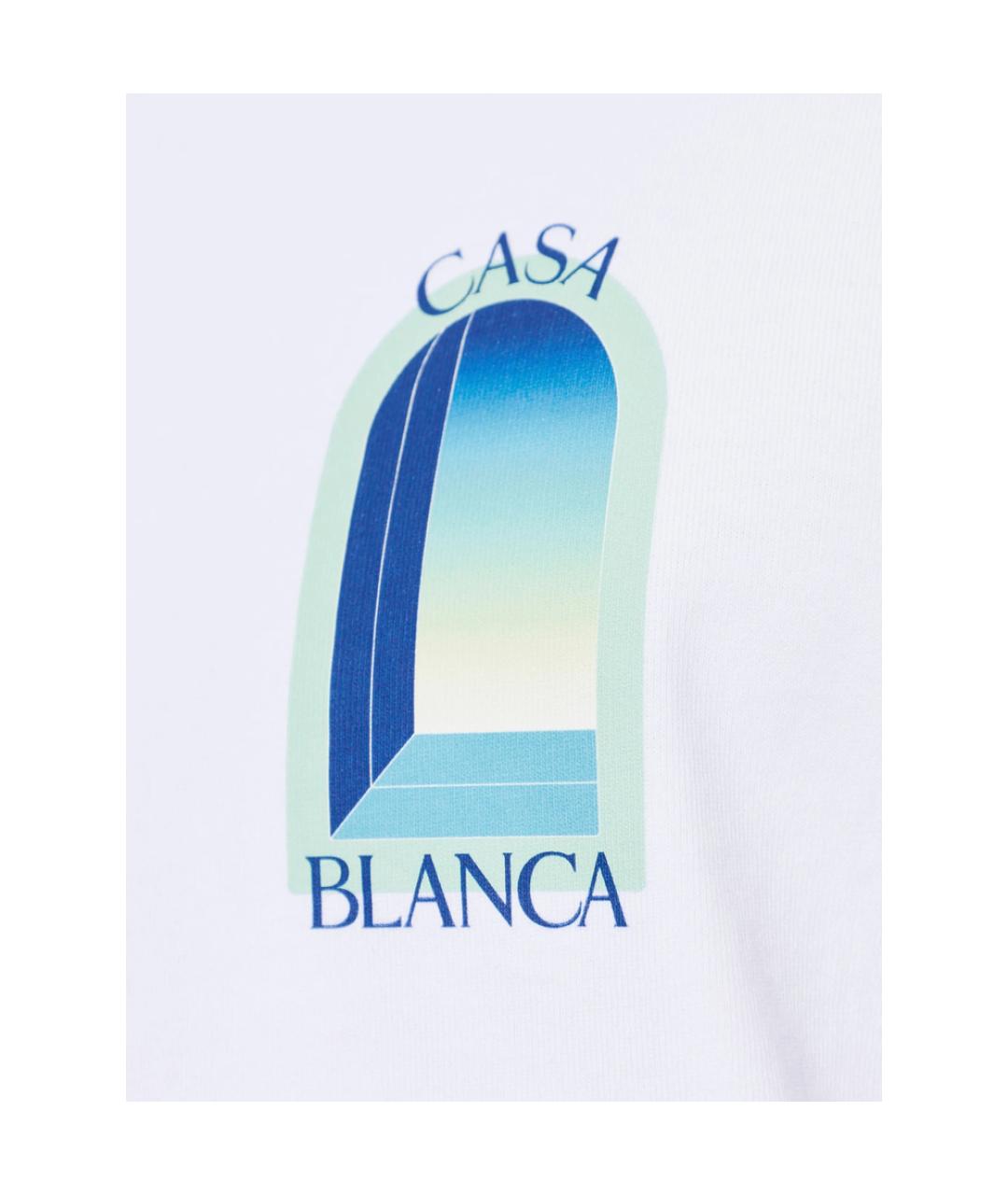 CASABLANCA Белая хлопковая футболка, фото 3