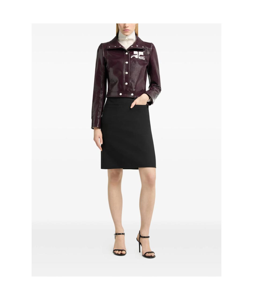COURREGES Бордовая хлопковая куртка, фото 4