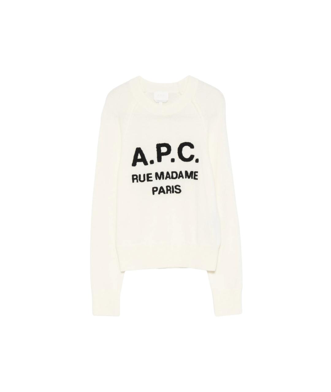 A.P.C. Белый шерстяной джемпер / свитер, фото 1