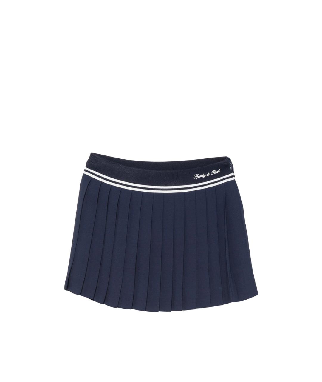 SPORTY AND RICH Синяя полиэстеровая юбка мини, фото 1