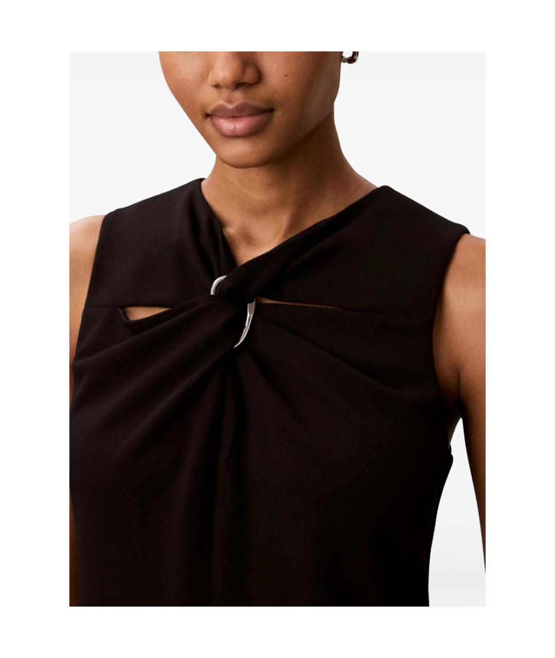 CALVIN KLEIN Черное повседневное платье, фото 2
