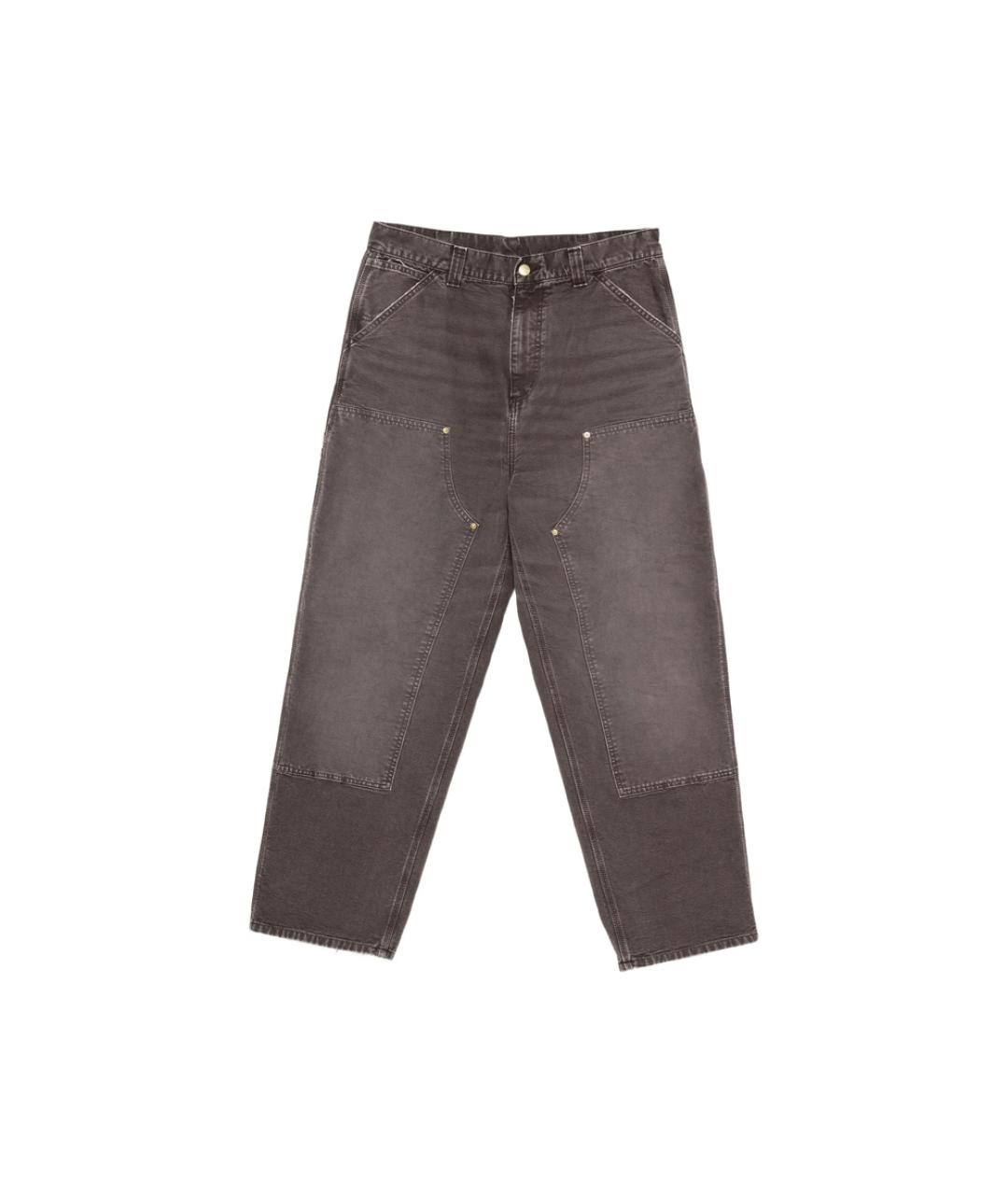 CARHARTT Серые хлопковые прямые джинсы, фото 1