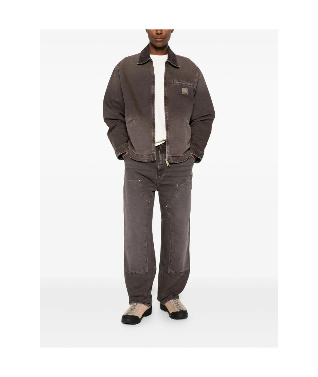 CARHARTT Серые хлопковые прямые джинсы, фото 5