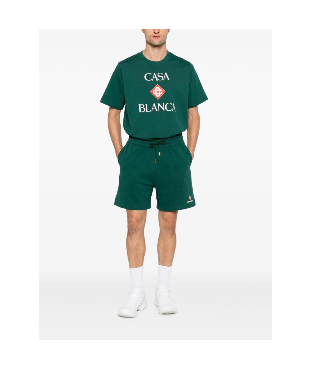 CASABLANCA Зеленая хлопковая футболка, фото 3