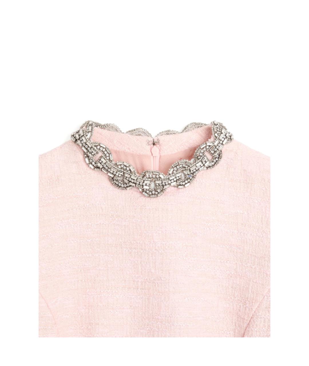 VALENTINO Розовое хлопковое повседневное платье, фото 5