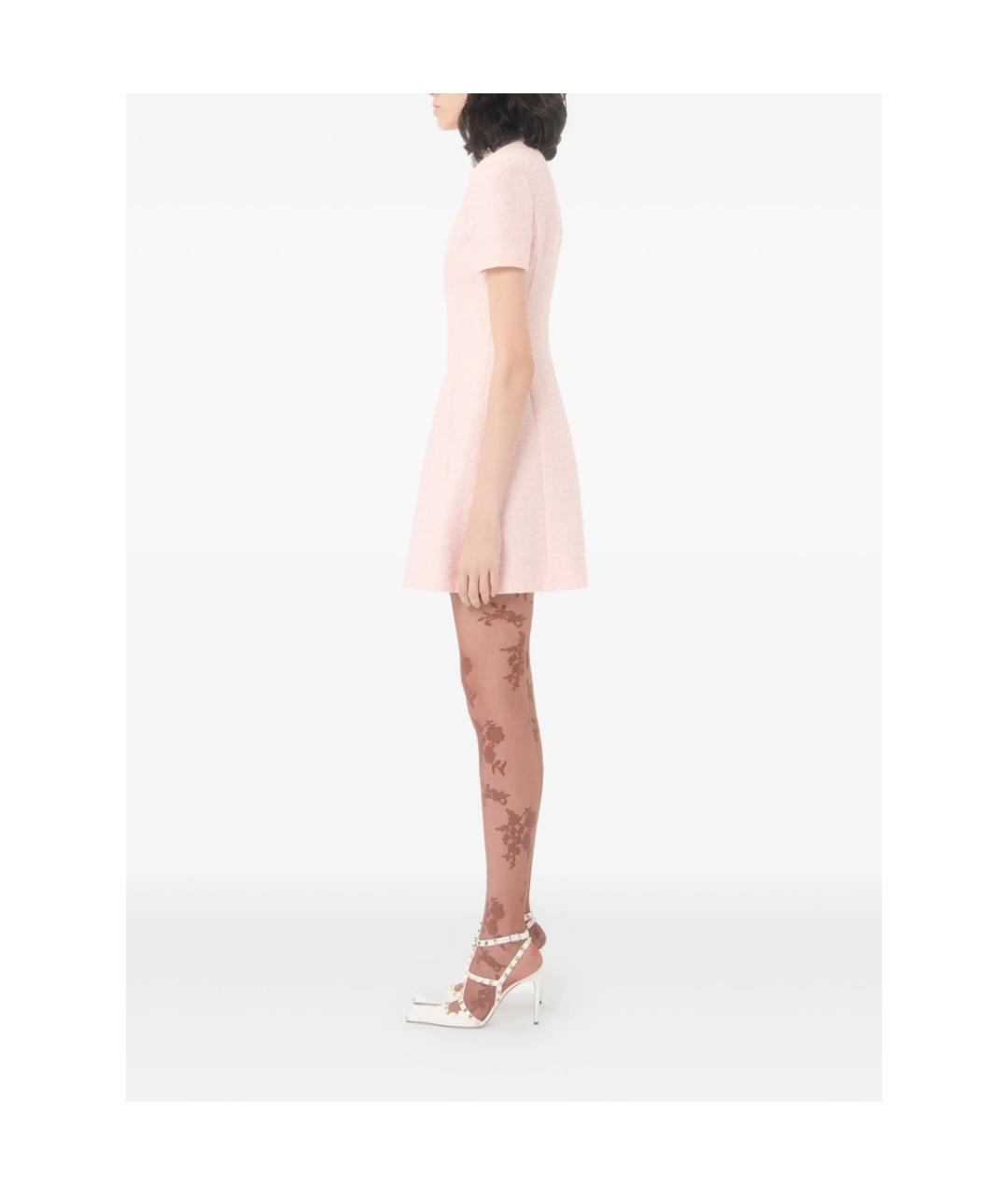 VALENTINO Розовое хлопковое повседневное платье, фото 6