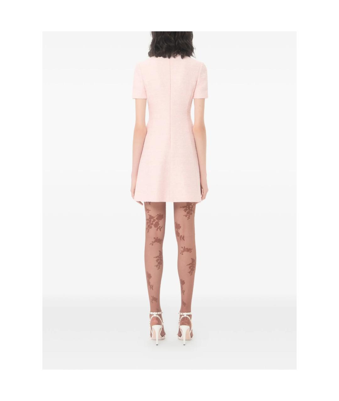 VALENTINO Розовое хлопковое повседневное платье, фото 2