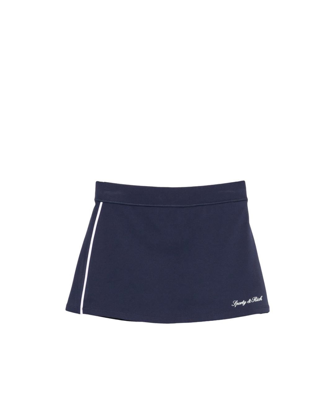 SPORTY AND RICH Синяя полиэстеровая юбка мини, фото 1