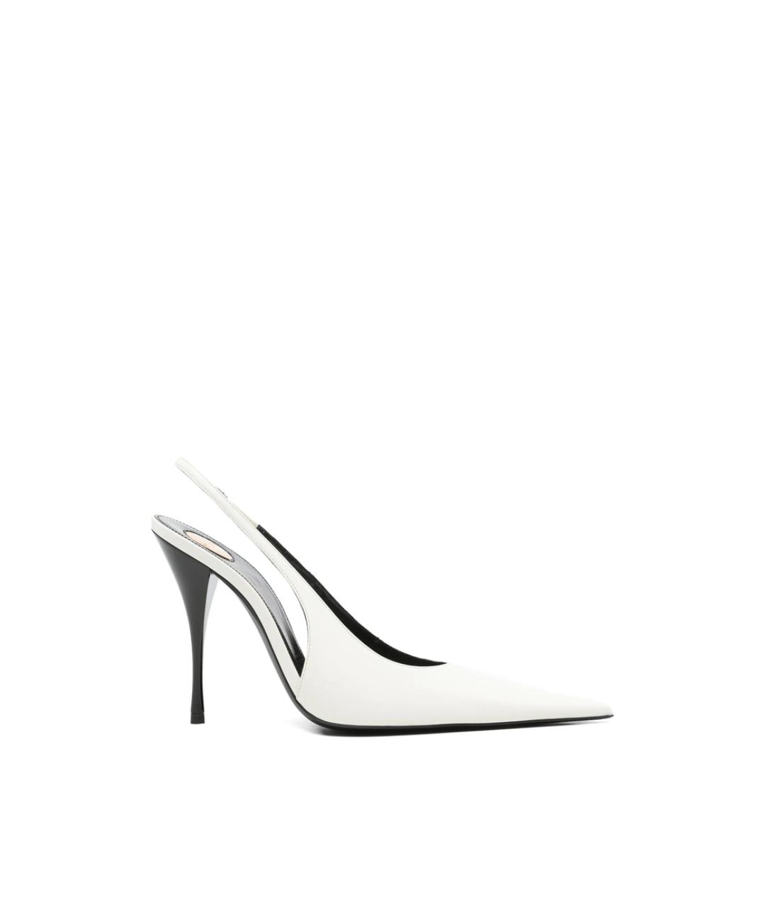 SAINT LAURENT Белые кожаные туфли, фото 1