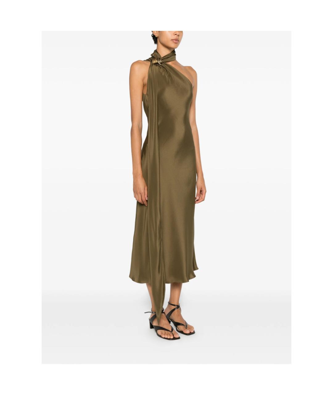 MAX MARA Зеленое полиамидовое коктейльное платье, фото 4