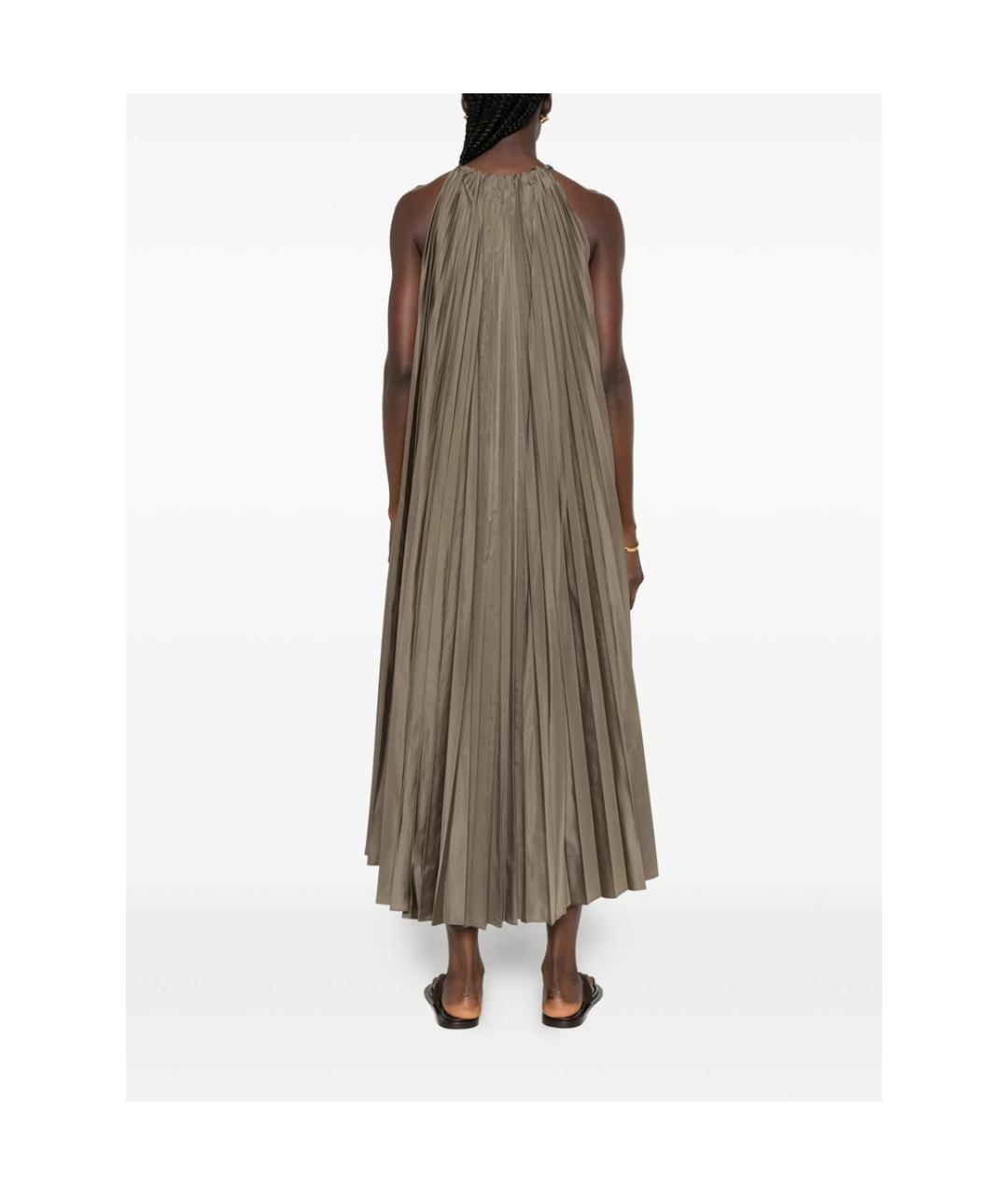 MAX MARA Зеленое полиэстеровое повседневное платье, фото 2