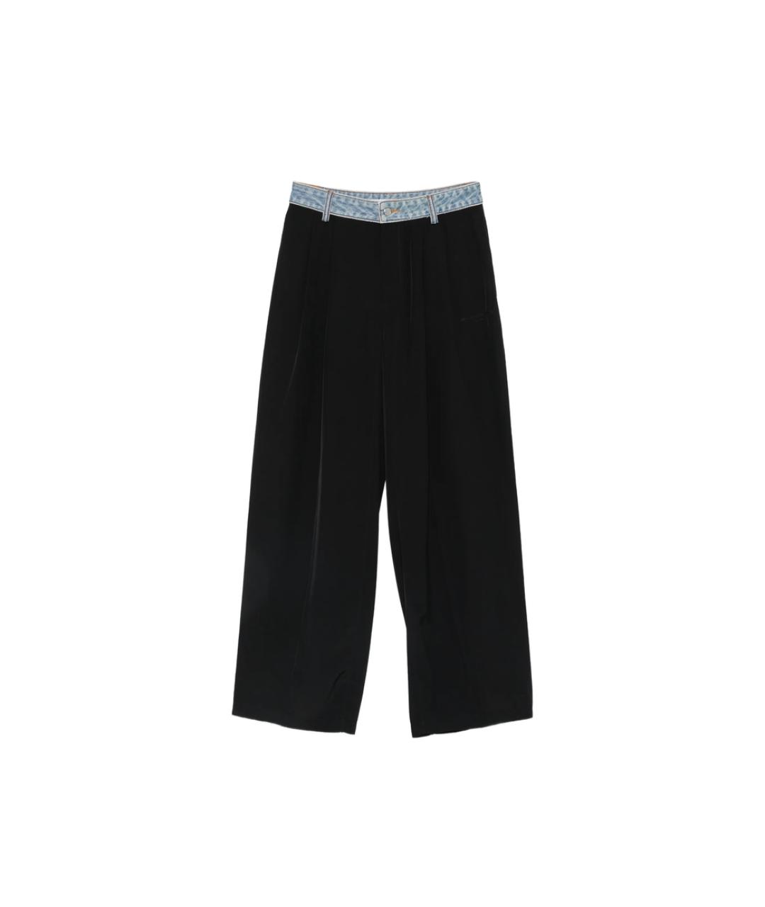 ALEXANDER WANG Черные хлопковые брюки широкие, фото 1