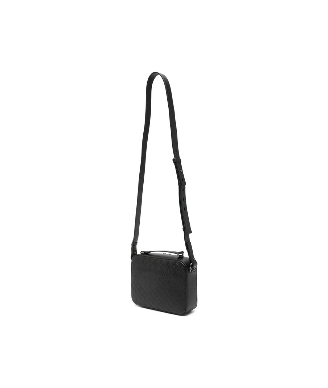 FERRAGAMO Черная кожаная сумка на плечо, фото 4