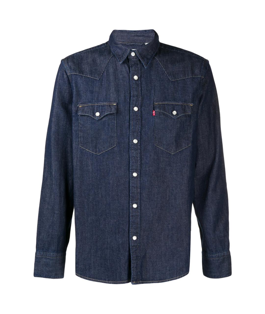 LEVI'S Синяя хлопковая кэжуал рубашка, фото 1