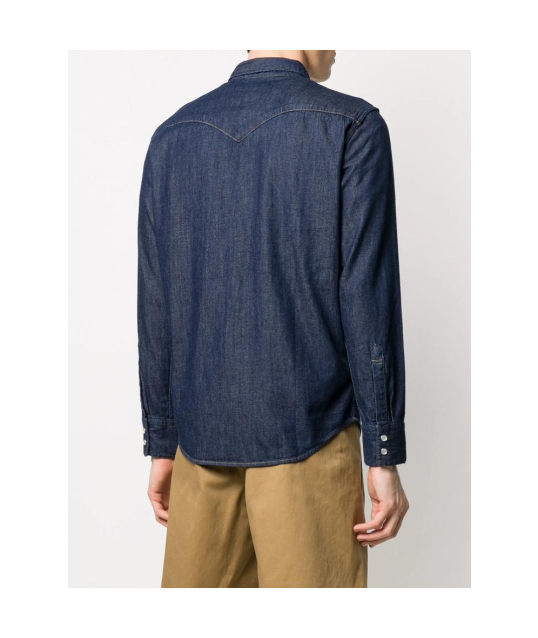 LEVI'S Синяя хлопковая кэжуал рубашка, фото 3